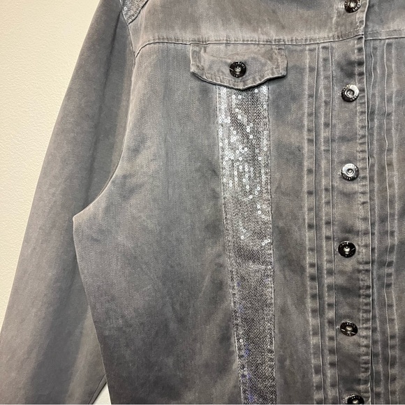 LA BASS Sequined Denim Jackets - Picture 12 of 15